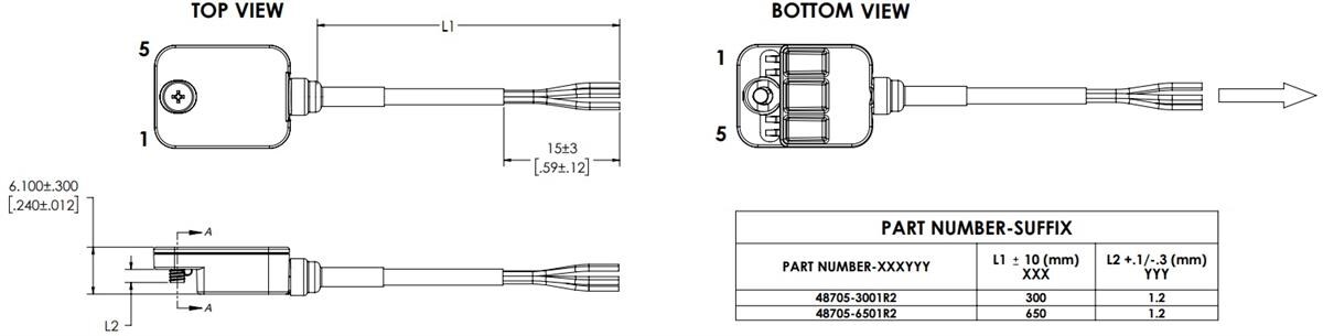 Mechanical Drawing - Vicor BCM6135 65A BCM® Bus Converter